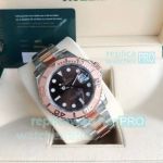 Swiss Quality Rolex Yacht-Master 40 Brown Dial Rose Gold Two-tone Copy Watch 